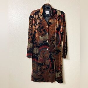 Vintage Orient Inspired Velvet Blouse/Jacket